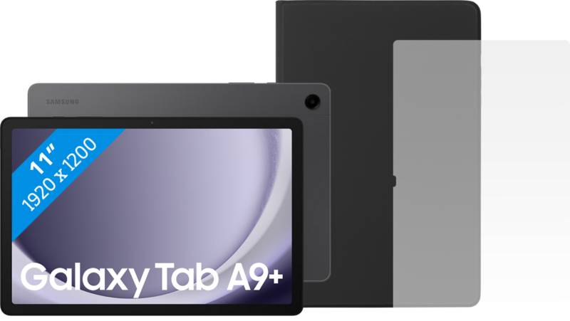 Aanbieding Samsung Galaxy Tab A9 Plus 11 inch 128GB Wifi Grijs + Beschermpakket - 6151115483401